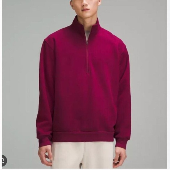 lululemon athletica Other - lululemon Men's Steady State Half Zip Pomegranate Size Large